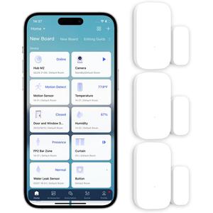 Aqara Zigbee Door and Window Sensor 3 Pack, Wireless Mini Contact Sensor, Home Automation, Requires Aqara Hub, Zigbee Connection, Kid Safety, Compatible with Apple HomeKit, Alexa, Works with IFTTT