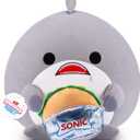 Snackles Series 2 16-inch by ZURU Cuddly Squishy Comfort 16-inch Plush with Licensed Snack Brand Accessory (Shark&Sonic Burger)