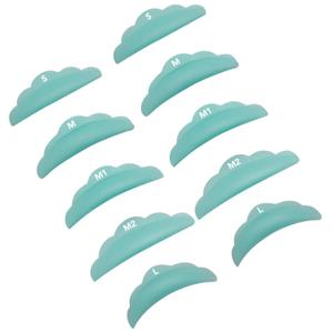 Libeauty Lash Lift Pads Small Soft Under Eye Pad Medium Eyelash Perm Silicone Rods Large Makeup Beauty Tool Set 5 Sizes 10 Pcs Total (Green Pads)