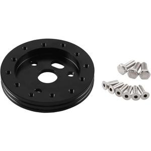 RULLINE 0.5" Steering Wheel Hub Adapter Conversion Spacer 6 Hole to 3 Hole Steering Wheel Adapter Boss Kit Black