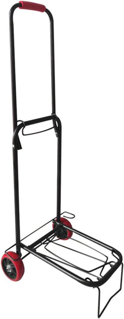 Folding Lightweight Hand Truck,2 Wheels Shopping Cart Easy-to-Store Utility Dolly for Personal, Moving, Travel and Shopping Use - 80 Pounds Weight Capacity, Black