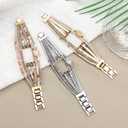 Boho Leather Bracelet Compatible with Apple Watch Bands for Women Men 38mm 40mm 41mm 42mm 44mm 45mm 46mm 49mm - Multilayer Wrap Dressy Apple Watch Strap for Cute Iwatch Band Series 11 10 9 8 7 6 5 4 SE 3 Ultra 3 2 1