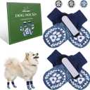 EXPAWLORER Dog Socks to Prevent Licking and Slipping, Summer Dog Shoes for Hot Pavement, Paw Protectors for Hardwood Floors Anti-Slip, Dog Booties for Small Medium Large Senior Dogs, Navy Blue XS