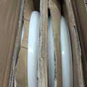 Amazon Basics Glazed Stoneware Dinner Plates, Ceramic 4-Piece Set, Microwave and Dishwasher-Safe, 10.5 in., Ivory