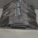 BAGAIL Plastic Hangers 50 Pack with Non-Slip Design,0.2 Inches Thick, 360Swivel Hook Space Saving Organizer for Bedroom Closet,Shirts,Pants(Grey- S Shaped) (Gray)