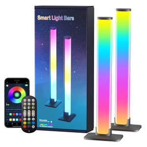Barhootao RGB Light Bar,Smart LED Light Bar for Room,16 Million Colors,Three Control Modes,Dynamic Music Sync Mode,213 Preset Modes,USB Interface（Without Adapter）