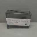 Vertical File Storage, Desktop Organizer, Hanging Files, Office, Metal Mesh, 12.25" L x 5.5" W x 10" H, Silver