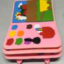 Exorany Busy Board Montessori Toys for Toddler Girl Birthday Gifts, Busy Book Sensory Learning Toys for Toddlers, Toddler Girl Airplane Car Travel Toy Educational Activities