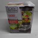 BLACK+DECKER PowerCrush Multi-Function Blender with 6-Cup Glass Jar, 4 Speed Settings, Silver