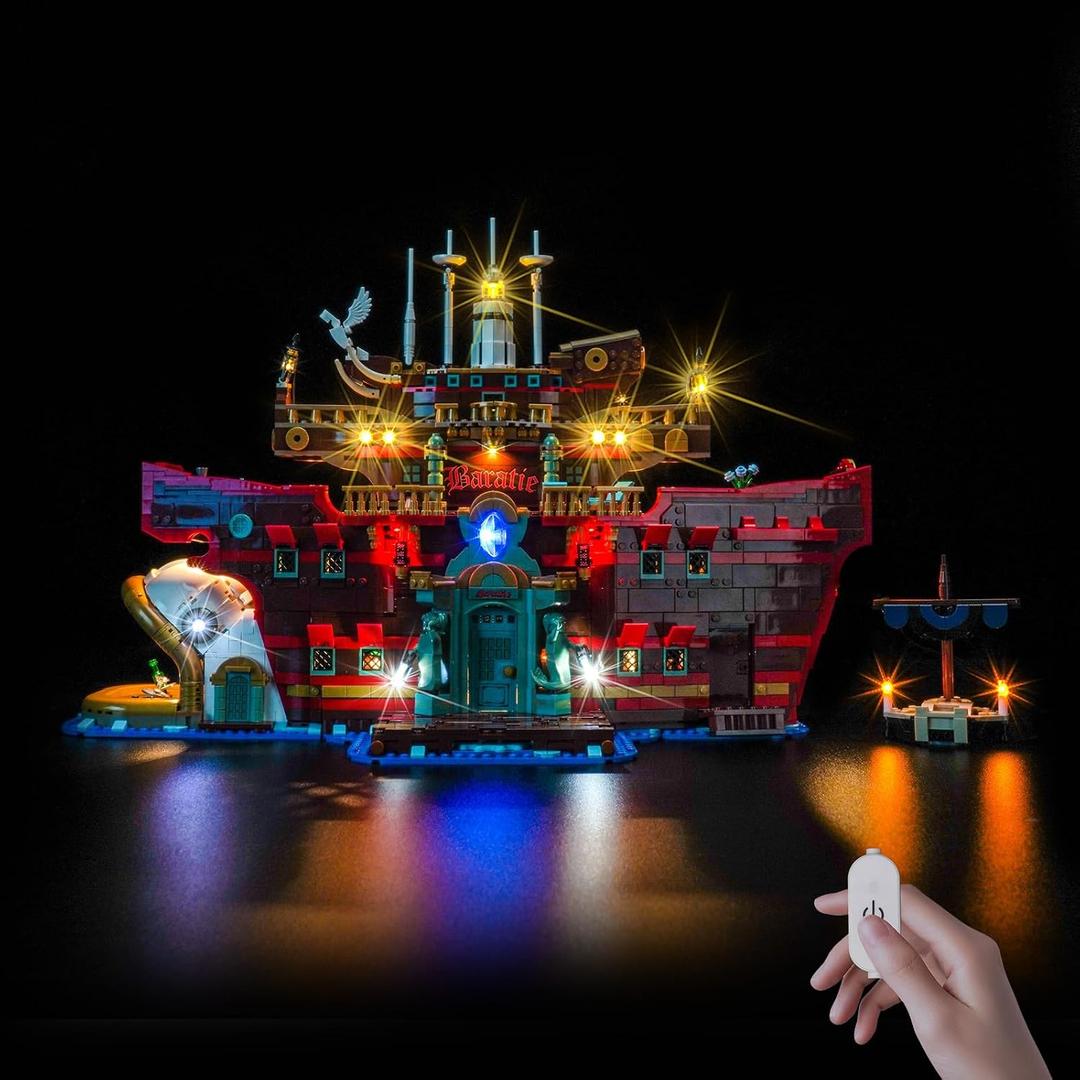 Upgraded Led Light Kit Compatible with Lego The Baratie Floating Restaurant Building Set, Lights Decoration Compatible with Lego 75640 (Model Not Included)