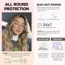 SODQW Designer Blue Light Blocking Glasses for Women Square Frame Anti Glare Reduce Eyestrain Computer Eyeglasses