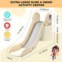 Indoor Couch Slide for Toddlers 1-3, Kids Baby Toddler Slide, Add-on for Modular Play Couches, Indoor Playset for Sofa Bed Stair, with Secure Guardrail, Gentle Slope, Extended Buffer Zone (Small)