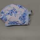 Fanuerg Women's Triangle Bikini Sets O Ring Linked Two Piece Swimsuits Floral Printed Cheeky Bathing Suit (Medium, Light Blue Floral)