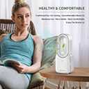 Misby Rechargeable Bladeless Desk Fan, 11.8 Inch Table Fan with 5-Color Ambient Lights, Touch Control 3 Speeds + Natural Wind Mode, Quiet Cooling Fan for Bedroom, Home, Office, Desktop