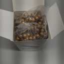 16 Feet Christmas Wood Bead Garland Wooden Bead Garland for Christmas Tree Holiday Decoration (Gold)