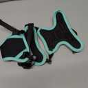 rabbitgoo Dog Harness No Pull with 2 Leash Clips, Adjustable Soft Padded, Reflective Oxford No Choke Pet Vest with Easy Control Handle for Puppy, Black & Turquoise, XS