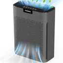 Air Purifiers for Home Large Room 2000 Ft² with Washable Filters, Fragrance Sponge, MOOKA H13 HEPA Filter Pet Air Purifier for Bedroom, Air Cleaner for Smoke Dust Pollen Pets Hair Odor, KJ190L Grey