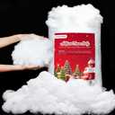 Christmas Fake Snow, 1LB Artificial Cotton Snow, Faux Fluffy Cotton Snow Fake Clouds for Christmas Tree Indoor Decoration, Cotton Stuffing for Crafts Xmas Villages Winter Table Nativity Party Decor