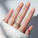 Press on Nails, 24Pcs 12 Sizes Oval Fake Nails Kit Press Ons with Nail Glue, Adhesive Tabs, Nail File, Prep Pad, Manicure Stick, Pack of 5