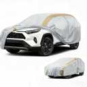 Car Cover Custom Fit for Toyota RAV4(2006-2025), Waterproof All Weather for Automobiles Car Cover, Heavy Duty Cover, Outdoor Full Cover Sun Snow Rain UV Protection with Door Zipper, Easy to Clean