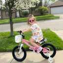JOYSTAR Pluto Kids Bike Girls 14 Inch Childrens Bicycle with Training Wheels for Toddlers Beginners Age 3-5 Years Pink