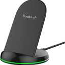 Yootech Wireless Charger,10W Max Wireless Charging Stand, Compatible with iPhone 16e/16/16 Plus/16 Pro Max/15/14/14 Plus/14 Pro Max/13/SE 2022/12/11/X/8, Galaxy S22/S21/S20/S10(No AC Adapter)