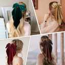 VOBOBE 8PCS Big Velvet Hair Bows for Women Girls 8 Inch Layered Bows Barrette Hair Clip Hair Accessories