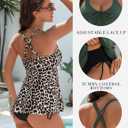 Blooming Jelly Womens Tankini Swimsuits Modest Tummy Control Bathing Suit Two Piece Swim Suit 2026 Swimwear with Bottoms (Black, XXL)