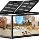 BUCATSTATE Hamster Cage 3.0: Large Metal Rat Cage Stackable with Top Access Easy Assemble 39.3L x 19.7W x 20.4H Inches Dwarf Syrian Hamster Tank for Gerbil Mouse (5.4 ft, Black)
