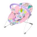 Bright Starts Pink Vibrating Baby Bouncer, Removable Toy Bar with 2 Toys, Nonslip Feet, 0-6 Months Up to 20 lbs (Wildflower Wonders)