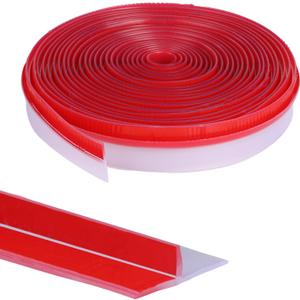 Orghtin T-Shaped Silicone Seal Strip, Clear Door Sealer Weather Stripping, 20Ft Door Draft Stopper (20FT x 1.37IN)