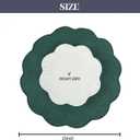 AHHFSMEI Round Faux Linen Placemats Set of 4 Heat Resistant Non-Slip Stain Proof Table Mats for Kitchen Dining Elegant Decor Place Mats (Forest Green,4)