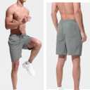 UIQUR Men's Swim Trunks Board Shorts Quick Dry Bathing Suits with Mesh Lining Pockets 7 Inch Inseam Beach Swimwear (Gray, XXL)