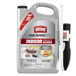 Ortho Home Defense Max Indoor Insect Barrier with Extended Reach Comfort Wand - Ready-To-Use Home Bug Spray, Kills Ants, Roaches, Spiders, Fleas and Ticks, 1 gal.