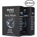 No Rinse Shower Body Wipes 1 Wipe Per Pack (19 Count)
