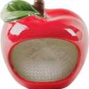 Dish Sponge Holder, Red Apple Scrubby by Home Essentials & Beyond Kitchen Sponge Caddy Includes A Nylon Non-Scratch Dish Scrubber