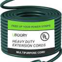 Outdoor Extension Cord Waterproof 100 FT, Green 14/3 SJTW Heavy Duty, Flexible 100% Copper 3 Prong Extension Cord for Lawn, Garage,UL Listed