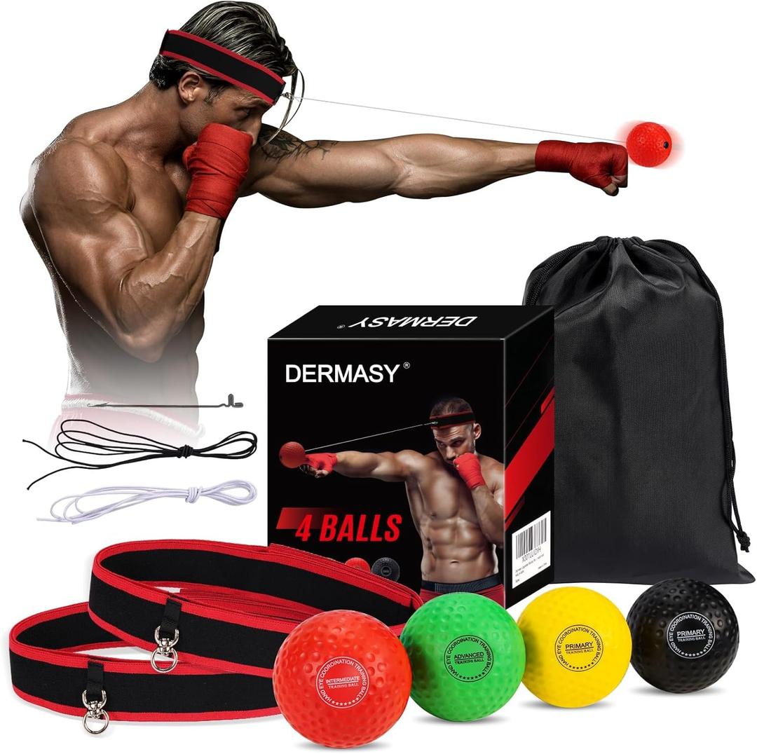 Upgraded Boxing Reflex Ball, Boxing Training Ball with Headband Perfect for Reaction, Punching Speed, Fight Skill, Fitness, Newst Boxing Equipment