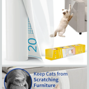 Anti Cat Scratch Furniture Protector, Thickened Cat Scratch Guards for Couches, Tables & More, 196.8" x 11.8" Transparent Self-Adhesive Couch Protector Against Cats Claws