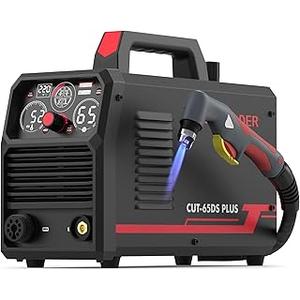 YESWELDER Plasma Cutter, 65Amp 110V/220V Non-High Frequency Non-Touch Pilot Arc 4-In-1 Plate Cutting/Grid Cutting/Gouging/Marking Multifunctional Plasma Cutting Machine CUT-65DS PLUS