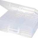 novelinks Transparent 4" x 6" Photo Organizers and Photo Storage Box with Handle, 16 Inner Photo Cases, Portable Picture Organizers & Photo Storage Containers (Clear)