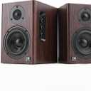 H2PLUS Bluetooth Bookshelf Speakers, 70W Powered Stereo Speakers with 4-Inch Fiber Woofers, Silk Dome Tweeters, USB-C Audio, Optical and AUX Input for TV, PC, Monitor and Record Player