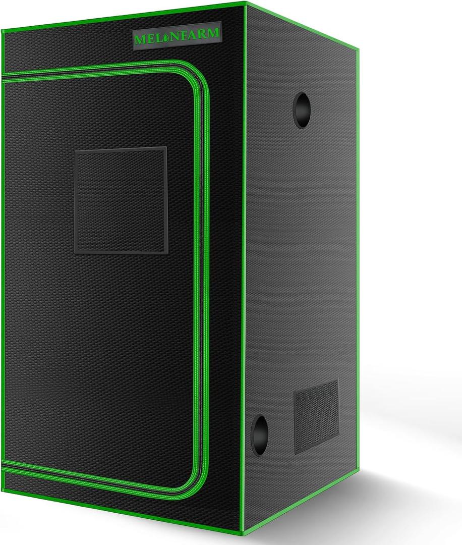 4x4 Grow Tent, 48"x48"x80'' High Reflective 600D Diamond Mylar Canvas with Observation Window and Floor Tray for Hydroponic Indoor Plant Growing