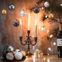 Syhood 12 Pcs Vintage Christmas Ball Ornaments 2.36'' Neutral Textured Christmas Ornaments Rustic Distressed Xmas Farmhouse Holiday Decor for Xmas Tree(Dark Color,Retro Style)