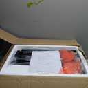 Fluted Night Stand Set 2 with Charging Station, Wood Nightstand with Large Drawer and Open Storage Cabinet, Mid-Century Modern Bedside Table End Table for Bedroom Closet Office, Reclaimed Light Oak