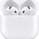 Apple AirPods 4 Wireless Earbuds, Bluetooth Headphones, Personalized Spatial Audio, Sweat and Water Resistant, USB-C Charging Case, H2 Chip, Up to 30 Hours of Battery Life, Effortless Setup for iPhone White