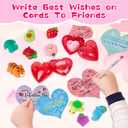 Budbof 28 Packs Valentines Day Gifts For Kids, Cute Mochi Squishy Toys and Valentines Cards with Hearts Box for School Boys Girls Exchange Gifts Classroom Prizes Valentine Party Favors