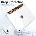for iPad Air 11 Inch Case M4 (2026)/ M3 (2025)/ M2 (2024), iPad Air 10.9" 5th/4th Generation Case 2022/2020 with Pencil Holder, Slim Trifold Stand Clear Back Cover, Brown Cheetah