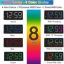 Peakeep Digital Alarm Clock for Bedroom Bedside, Extra Loud for Heavy Sleepers Adults, Large RGB Color Changing Colorful LED Big Numbers, Battery Backup Plug in Electric Clock with USB Charger