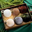 HyDren 6 Pcs Velvet Christmas Ball Ornaments 4 Inches Large Flocked Christmas Tree Hanging Ornaments Shatterproof Xmas Bulbs for Home Xmas Tree Party Decor(Multicolor)